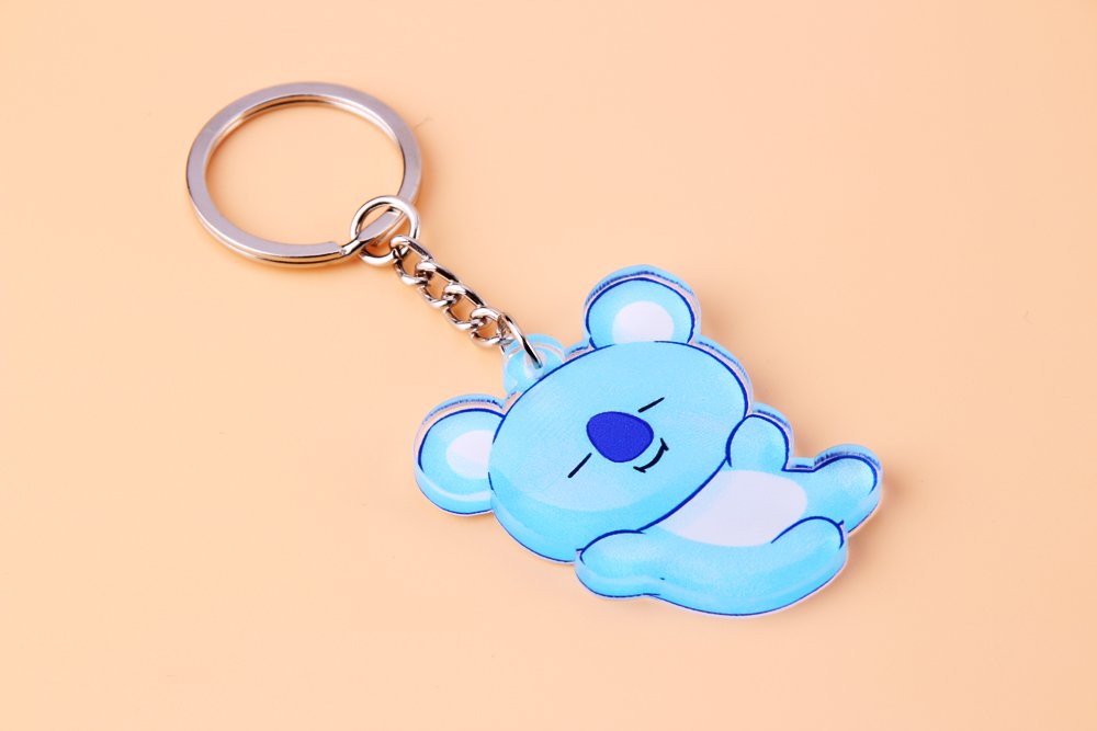BTS BT21 Koya Rapmon Acrylic Keychain Keyring Bangtan Boys Kpop Accessories