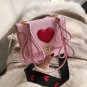 Pink Love Heart Sweet Handbag Shoulder Bag Crossbody Girl Womens Purses Kawaii Japanese Cute