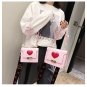 Pink Love Heart Sweet Handbag Shoulder Bag Crossbody Girl Womens Purses Kawaii Japanese Cute