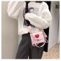 Pink Love Heart Sweet Handbag Shoulder Bag Crossbody Girl Womens Purses Kawaii Japanese Cute
