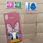 Disney Daisy Duck iPhone Case With Tempered Glass Screen Protecter Korean Japanese Pastel Harajuku