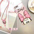 Disney Minnie Mouse iPhone Case With Tempered Glass Screen Protecter Korean Japanese Pastel Harajuku