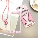 Disney Piglet iPhone Case With Tempered Glass Screen Protecter Korean Japanese Pastel Harajuku