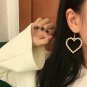 Cute Love Heart Pearl Simulated Drop Earring Harajuku Korean Japanese Party Jewelry