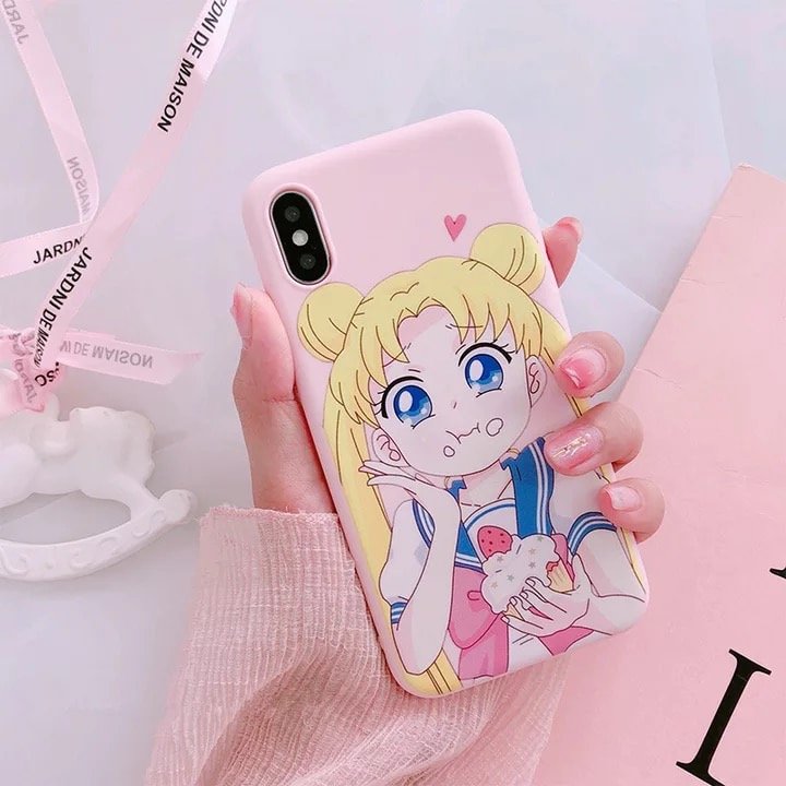 Kawaii Sailor Moon iPhone Case Phone Cover Korean Japanese Pastel Harajuku Anime Girl