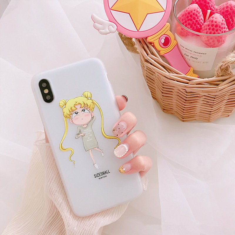 Kawaii Sailor Moon iPhone Case Phone Cover Korean Japanese Pastel Harajuku Anime Girl