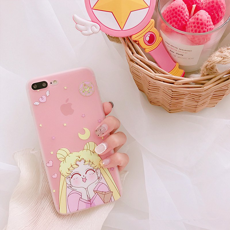 Kawaii Sailor Moon iPhone Case Phone Cover Korean Japanese Pastel Harajuku Anime Girl