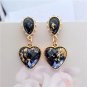 Korean Elegant Classy Heart Drop Earrings Gold Foil Jewelry Kawaii Cute Love