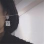 Handmade Korean Face Abstract Asymmetrical Drop Earrings White Geometrical Jewelry Japanese