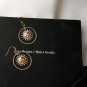 Handmade Gold Sun Apollo Helois Drop Earrings Geometric Loop Sun Face Dangle Earrings