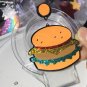 Handmade Exaggerated New Fried Chicken Hamburger Food Acrylic Drop Earrings