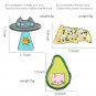3PCS Kawaii Cat Avocado Pizza UFO Enamel Pin Badge Brooch Bag Clothes Lapel Pin