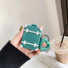 Apple Airpods Green Suitcase Trunk Cover Bluetooth Wireless Earphone Cartoon Cover Kawaii