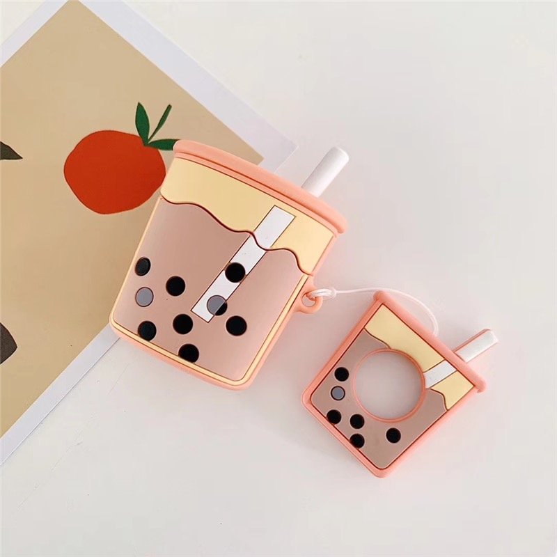 Apple Airpods Boba Milk Tea Bubble Cover Bluetooth Wireless Earphone Japanese Korean Cover Kawaii
