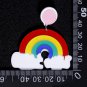 Handmade Exaggerated Rainbow Clouds Colorful Acrylic Drop Earrings Kawaii Japanese Korean