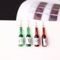 Handmade Korean Brown Soju Beer Earrings Drink Drop Dangle Cute Kawaii Jewelry