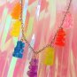 Handmade Gummy Bear Chain Necklace Candy Pendant Colorful Kawaii Korean