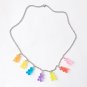 Handmade Gummy Bear Chain Necklace Candy Pendant Colorful Kawaii Korean