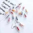 Handmade Kawaii 3D Capsule Pill Medication Drop Earrings Kawaii Cute Japanese Korean Pastel