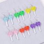 Handmade Kawaii Purple Lollipop Drop Earrings Kawaii Cute Candy Japanese Korean Pastel