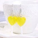 Handmade Kawaii Yellow Lollipop Drop Earrings Kawaii Cute Candy Japanese Korean Pastel