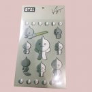 BTS Bangtan Boys BT21 Van 3D Bubble Stickers Set Scrapbooking Decal Stationery Kpop School Supplies