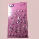 BTS Bangtan Boys BT21 Cooky 3D Bubble Stickers Set Scrapbooking Stationery Kpop School Supplies
