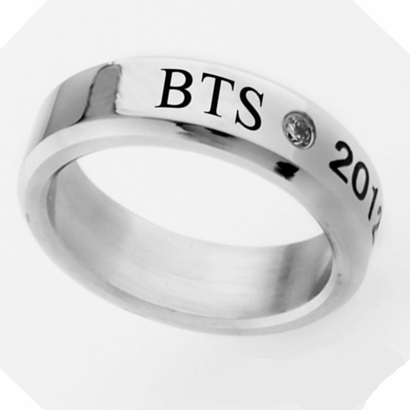 BTS Bias Name Ring Band Bangtan Boys Jewelry Accessories Kpop BT21