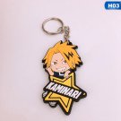 My Hero Academia Denki Kaminari Rubber Keychain Keyring Pendant Accessories Boku No Hero Anime