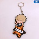 My Hero Academia Katsuki Bakugou Rubber Keychain Keyring Pendant Accessories Boku No Hero Anime