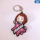 My Hero Academia Ochaco Uraraka Rubber Keychain Keyring Pendant Accessories Boku No Hero Anime