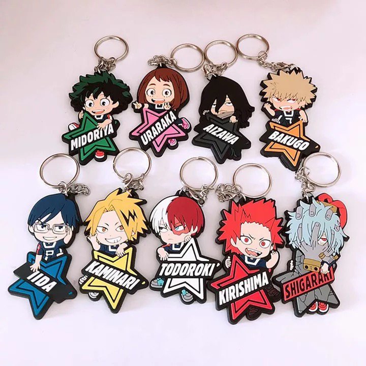 My Hero Academia Ochaco Uraraka Rubber Keychain Keyring Pendant