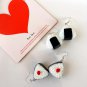 Handmade Japanese Sushi Onigiri Food Drop Earrings Kawaii Cute Korean Rice Balls Funny Jewelry