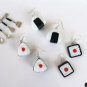 Handmade Japanese Sushi Onigiri Food Drop Earrings Kawaii Cute Korean Rice Balls Funny Jewelry