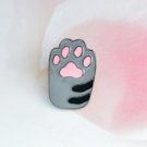 Grey Cute Cat Paw Enamel Pin Brooches Lapel Badge Jewelry Accessories Cat Lovers Kitten Animal