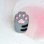 Grey Cute Cat Paw Enamel Pin Brooches Lapel Badge Jewelry Accessories Cat Lovers Kitten Animal