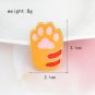 Orange Cute Cat Paw Enamel Pin Brooches Lapel Badge Jewelry Accessories Cat Lovers Kitten Animal