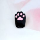 Black Cute Cat Paw Enamel Pin Brooches Lapel Badge Jewelry Accessories Cat Lovers Kitten Animal