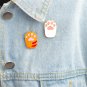 White Cute Cat Paw Enamel Pin Brooches Lapel Badge Jewelry Accessories Cat Lovers Kitten Animal