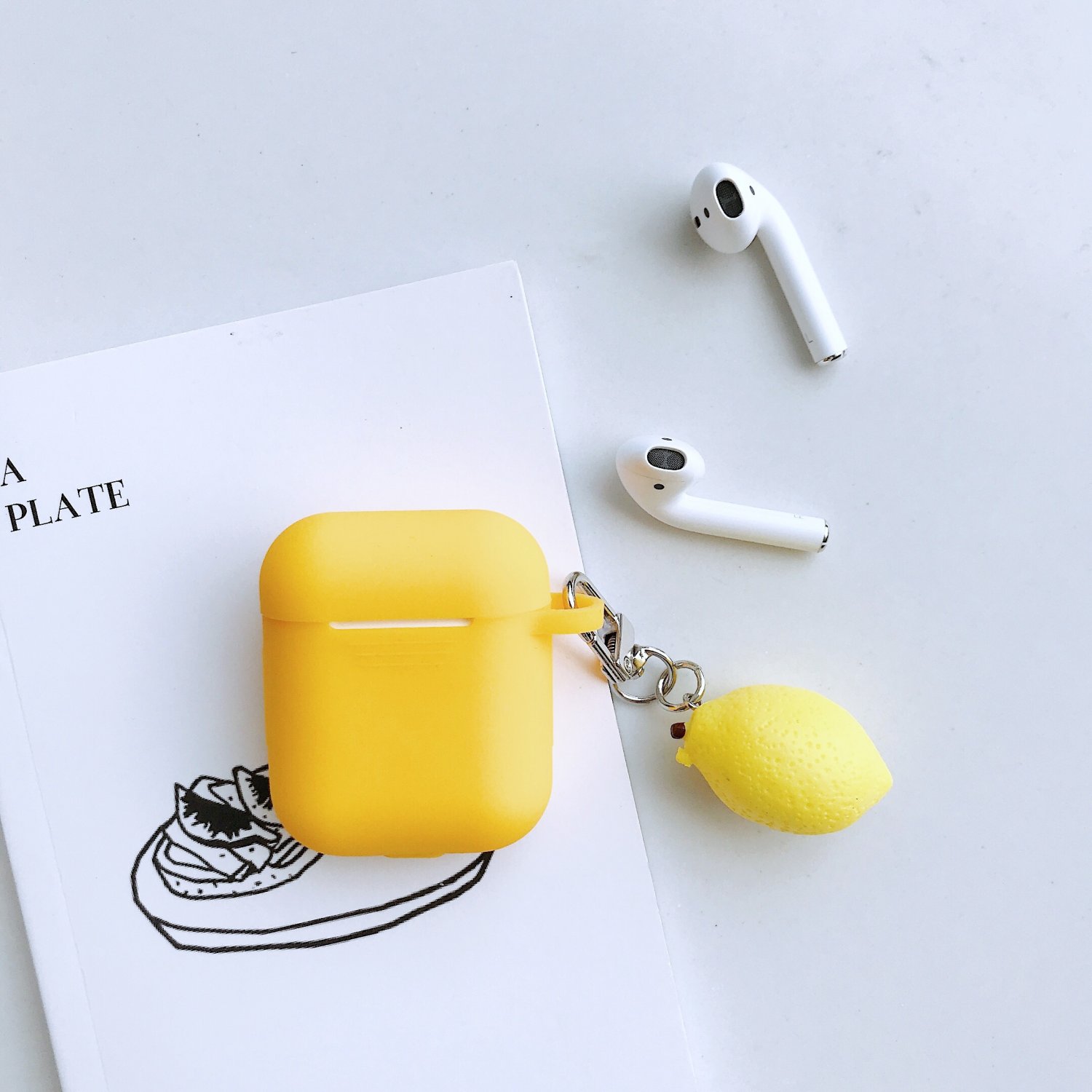 Apple Airpods Lemon Fruit Food Cover Bluetooth Wireless Earphone Japanese Korean Cover Kawaii