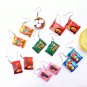 Handmade Ramen Instant Noodles Drop Earrings Kawaii Cute Japanese Food
