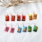 Handmade Ramen Instant Noodles Drop Earrings Kawaii Cute Japanese Food
