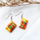 Handmade Ramen Instant Noodles Drop Earrings Kawaii Cute Japanese Food