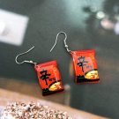 Handmade Ramen Instant Noodles Drop Earrings Kawaii Cute Japanese Food