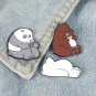 We Bare Bears Polar Bear Enamel Pin Brooches Lapel Badge Korean Kawaii Cute Animal