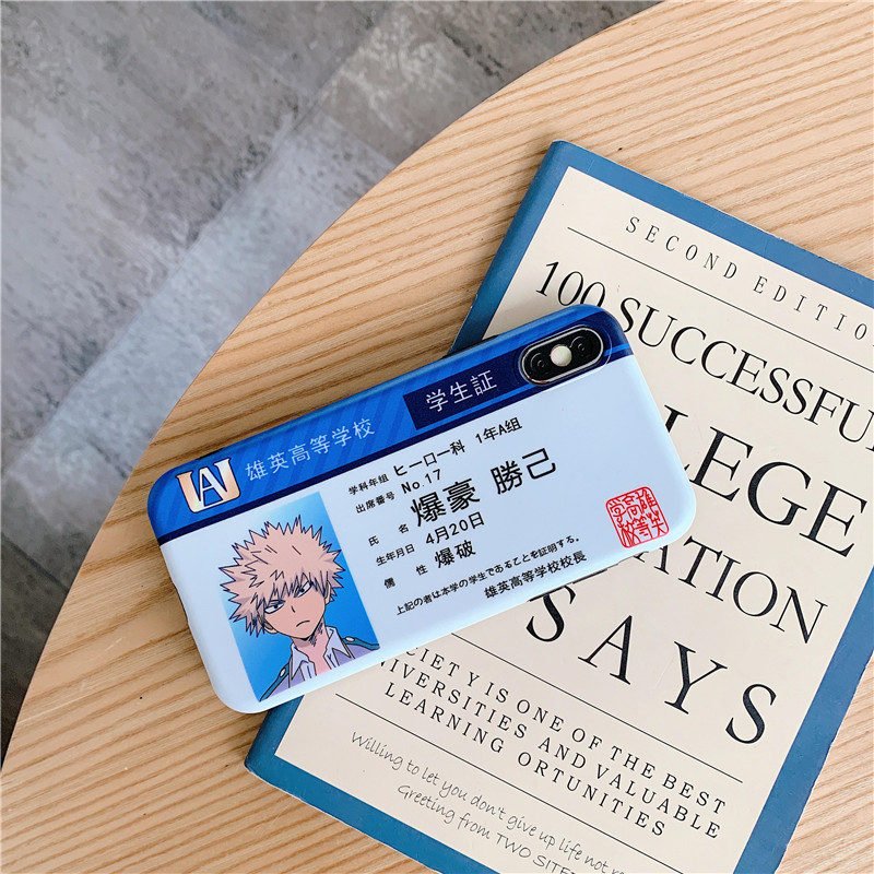 My Hero Academia UA High School Phone Case Katsuki Bakugou iPhone 6 6s 7 8 X XS Max XR