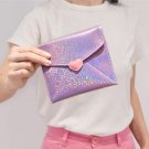 Kawaii Cute Bentoy Purple Sparkling Glitter Sanitary Bag Pads Tampons Pouch Napkin Makeup Bag