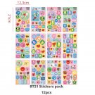 12 Packs BTS Bangtan Boys BT21 Sticker Sheet Decal Stationery School Supplies Scrapbooking Kpop