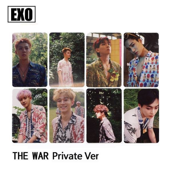 Exo 8PC The War Private Version Photocards Lomo Cards Prints Kpop Photo Cards