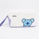 BTS Bangtan Boys BT21 Koya Pencil Case Stationery Pouch Bag School Supplies Kpop Canvas